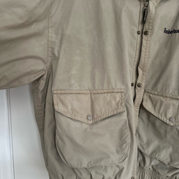VTG 90s Tan Timberland Sz:XL Weathergear Fleece Lined windbreaker Bomber Jacket - Picture 9 of 16